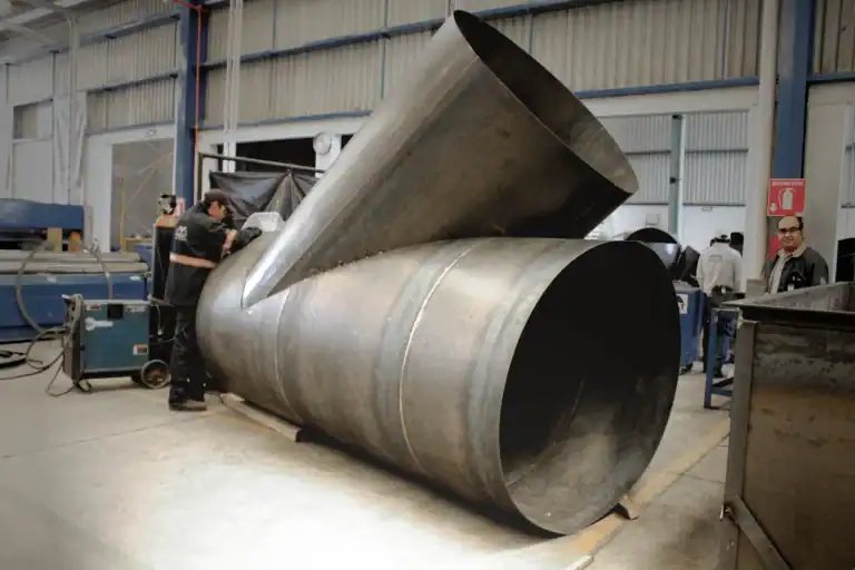 Derivación en Y de gran diámetro para red de extracción industrial