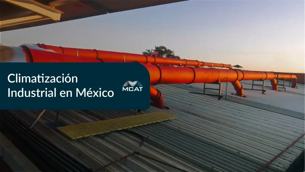 Planta industrial climatizada con sistema evaporativo y control térmico MCAT