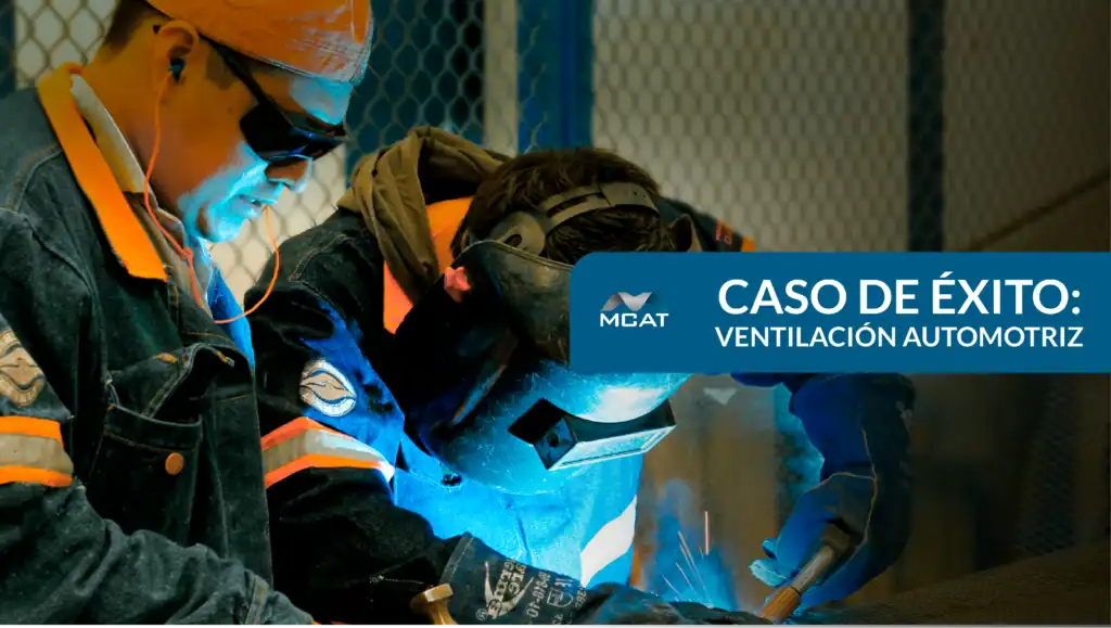 Sistema de ventilación y extracción industrial operando en planta automotriz del Bajío para control de calor y contaminantes
