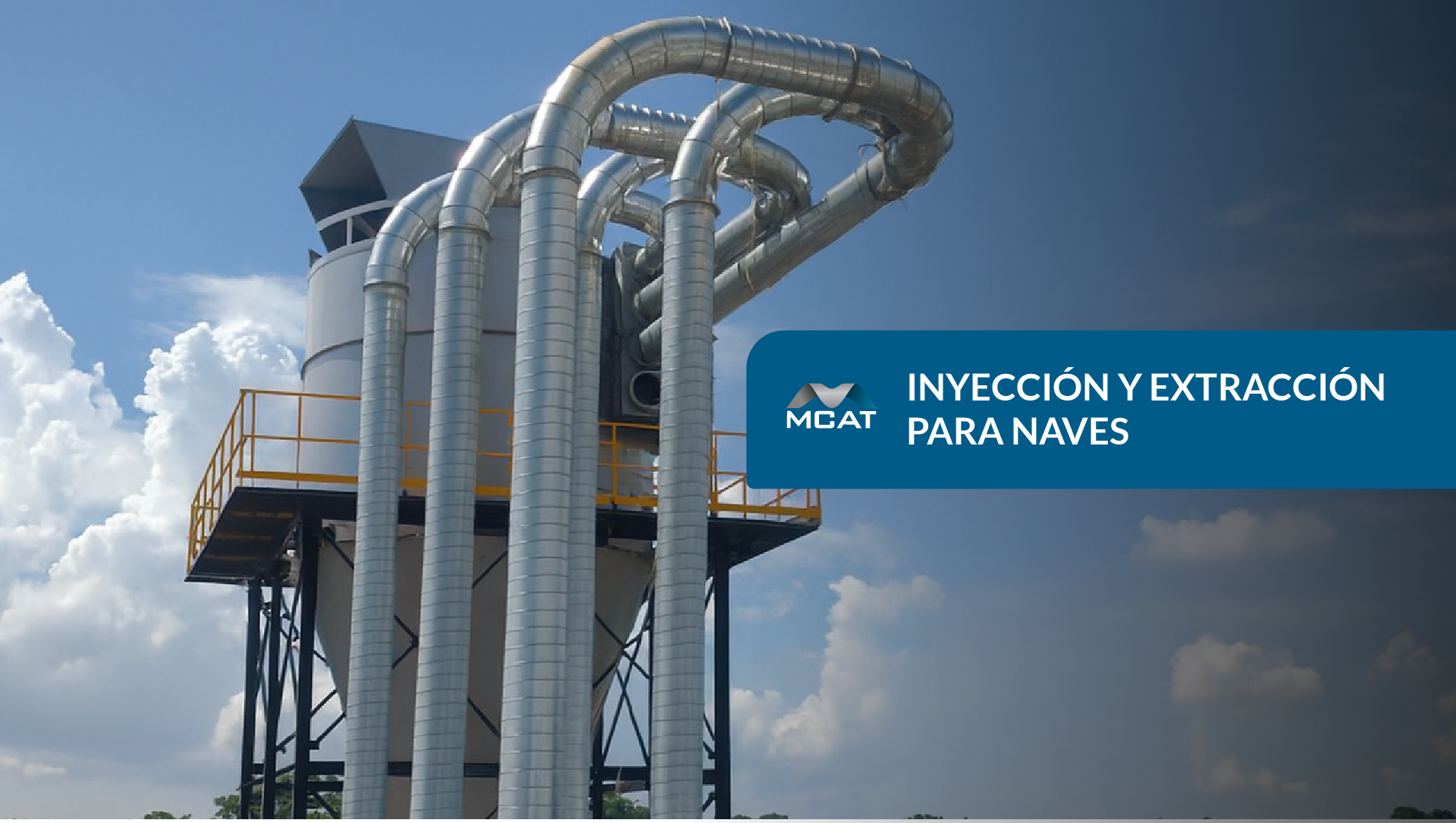 Sistema de ventilación industrial en nave para renovación de aire